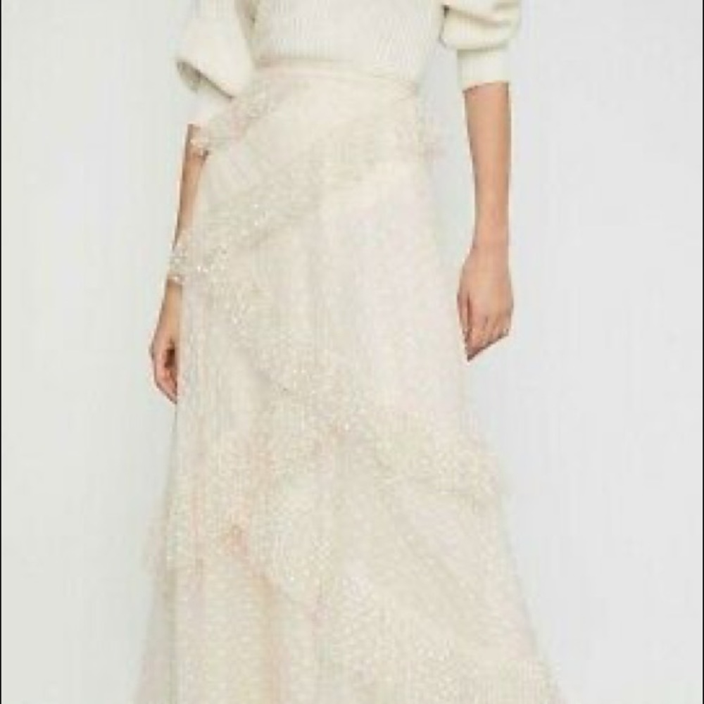 BCBGMaxAzria asymmetrical ruffle skirt